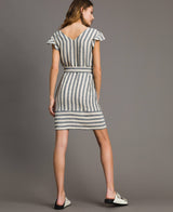 Twinset <br>Abito In Lino A Righe Bicolore