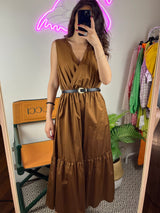 Kocca <br>Abito lungo con scollo incrociato