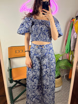 Kocca <br>Pantalone stampa floreale blu