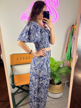 Kocca <br>Pantalone stampa floreale blu