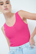 Kikisix <br>TOP SCOLLO V FUXIA