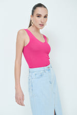 Kikisix <br>TOP SCOLLO V FUXIA