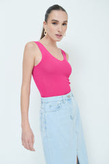 Kikisix <br>TOP SCOLLO V FUXIA