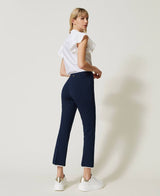 Twinset <br>Pantaloni cropped con perle