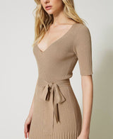 Twinset <br>Abito longuette in maglia lurex