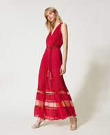 Twinset <br>Tuta in georgette e tulle plissé