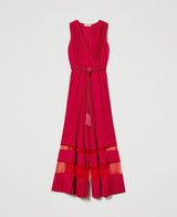 Twinset <br>Tuta in georgette e tulle plissé
