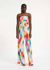 Essentiel Antwerp <br>Tuta in jersey stretch multicolor con stampa grafica