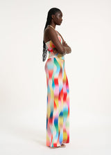 Essentiel Antwerp <br>Tuta in jersey stretch multicolor con stampa grafica