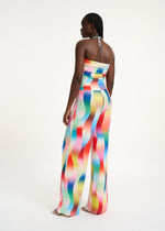 Essentiel Antwerp <br>Tuta in jersey stretch multicolor con stampa grafica