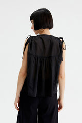 Compañía Fantástica <br>Top senza maniche con laccetti sulle spalle nero
